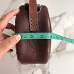 Handmade Jute Woven Boho Crossbody Circle Bag Brown Leather Photo 13