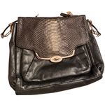 Coach Black Madison Satchel Flap in glitter python bag Photo 2