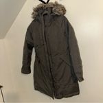 The North Face  Women's Charcoal Dark Gray Heavy Hooded Parka Size Medium Photo 6