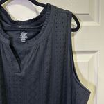 Croft & Barrow  Sleeveless Splitneck Tiered Dress Plus Size 3X Black Eyelet Photo 1