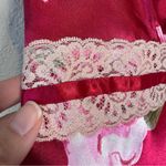 Vintage 90s California Dynasty Pink Floral Satin Slip Dress Womens M Ribbon Size M Photo 7