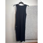 Black Knit Sleeveless Midi Dress Cover Up Beach Resort Casual size large Photo 3