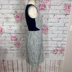 J.Crew sleeveless grey tweed blue panels sheath dress Photo 5