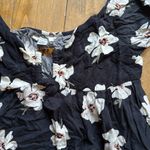 American Eagle Outfitters Black and White Floral Blouse Photo 2