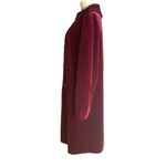 Vtg Betty Rose Burgundy Red Velvet Double Button 3/4 Length Coat Victorian Sz L? Size L Photo 7