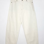 Banana Republic  High-Rise Barrel-Leg Cream Denim Jeans – Size 31 Photo 0