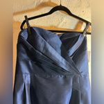 Lulu Kate Blue Raw Silk Strapless dress prom black tie cocktail Size 16 Photo 2