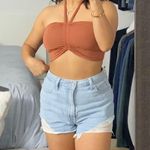ZARA Burnt Orange Cropped Top Photo 0