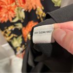 Cute tropical silk sleeveless midi dress Talbots flowy lined vacation breeze Black Size 4P Photo 4