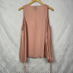 L'Academie  Cold Shoulder Long Sleeve V Neck Blush Top Size M‎ NWT $139 Photo 6