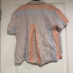 Madewell Women's Linen Beachside Shirt in Ombré Stripe size S Photo 5