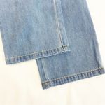 Le lis Denim Faux Wrap Surplice Straight Leg Jean Jumpsuit Overalls: Light Wash Photo 6