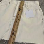 Pistola ivory Off White Denim A Line Mini Skirt Size 27 NET Raw Hem Casual Short Photo 10
