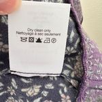 Veronica Beard Floral Crepe Mini Dress Purple Size 16 Flowy Boho Ruffles Tiered Photo 9