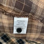 Grade & Gather Black chestnut color block plaid button up top Photo 5