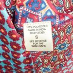 Truly 4 You Womens Maxi Skirt Size S Multi Boho Paisley Pleated Artsy Dopamine Red Photo 5