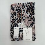 Joie  Scarf Renita One Size Animal Print Caviar 100% Cotton Lightweight Casual Photo 1