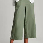 NWT Joules Lindale Khaki Green Pull On Culotte Trousers Cotton Lagenlook Size 10 Green Photo 0