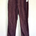 PacSun Corduroy Mom Jeans 27 Black Plum Cotton Pockets High Rise Photo 0