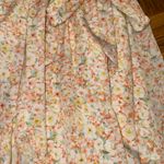 Skies Are Blue  flowy floral short‎ elastic waist and tie belt size MD cottage Photo 1