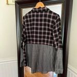 G.H Bass Black Combo Flannel Button Down Top Size Large Photo 1