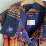 Free People Wrapped Up Blanket Vest Navy And Gold Photo 5