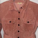 Kori Corduroy Belted DRESS w Puff Sleeves Dusty Rose Women’s S Small 100% Cotton Photo 1