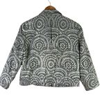 Etcetera  Metallic Floral Jacquard Blazer‎ Jacket in Silver & Grey, Size 8 Photo 9