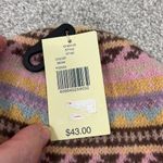 New Lord and Taylor Angora Wool Pink and Brown Stripe Knit Winter Cap Beanie Photo 3