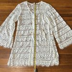 Wave Zone White Lace Bell Sleeve Swim Cover Up, Large Photo 2