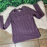 Sonoma  long sleeves, fall winter , holidays warm , pullover  V-neck purple sweat Photo 6