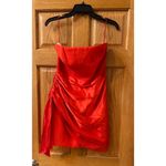 Cinq à Sept Kennith Silk-Trim Mini Dress in Cherry Tomato Women's Sz 6 Photo 5