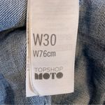 Topshop Moto Blue Denim Mini Skirt With Buttons Women’s Size 30 Photo 5