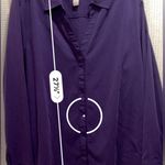 Chico's Chico’s Long Sleeved, V-Neck, Button Up Blouse, Purple, Size 3, XXL Photo 6