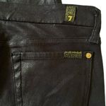 7 For All Mankind black faux leather zip front skinny pants Photo 8