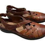 Clarks Cora Dream Loafer Flat, Tan Leather Combination, Sz 9 Photo 5