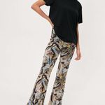 Nasty Gal Marble Print Mesh Flared Pants (S) Photo 2