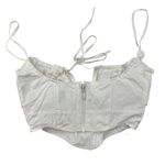House Of CB - Flynn Cropped Poplin Corset in White Photo 2