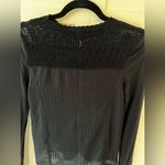 Free People Free‎ People Women’s Boho Black Crochet Knit Sweater Top Size XS Photo 12