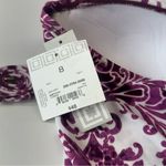 Liz Claiborne  Pattern Bandeau Swimsuit Tankini Top New Amethyst Plum Purple Y2K Photo 4