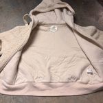 Aerie Offline Coat Womens Small CreamSherpa lined Teddy Bear Hoodie Jacket Multiple Photo 4