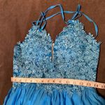 Women’s Blue Prom Party Dress Full Length with Leg Slit 4 **READ DESCRIPTION Photo 8