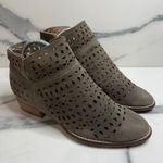 Anthropologie Liendo | Women's Neutral Suede Leather Cut Out Booties Sz 6 Photo 0