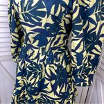 Ba&sh  Winny Tropical Palm Print Tiered Mini Dress Yellow Blue Small Photo 7