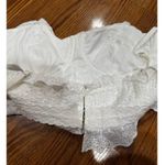 House Of CB  FEDERICA Ruffle Embroidered 
square-neck cotton-blend crop top L + Photo 8
