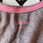 Boden scoop neck tank top gray with pink polka dots size 4 Photo 1