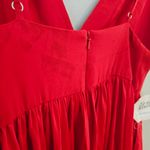 Fame and Partners  Elegant Red Maxi Dress V-Neck Formal Prom Long Wedding Ball Photo 6