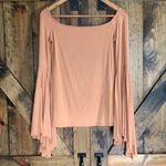 Free People orange bell sleeve off the shoulder blouse size XS Photo 3