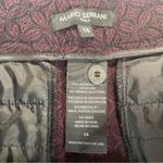 Mario Serrani  | Maroon & Black Medallion Pattern Straight Leg Pants | Size 14 Photo 8