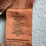Third Love Bra Size 40E Graphic Lace Plunge Underwire Champagne Sexy Coquette Photo 2